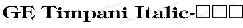 GE Timpani Italic字体转换